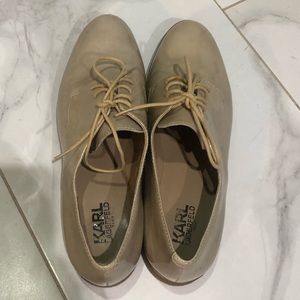 Cole Haan Patent Leather Nude Oxford Shoes